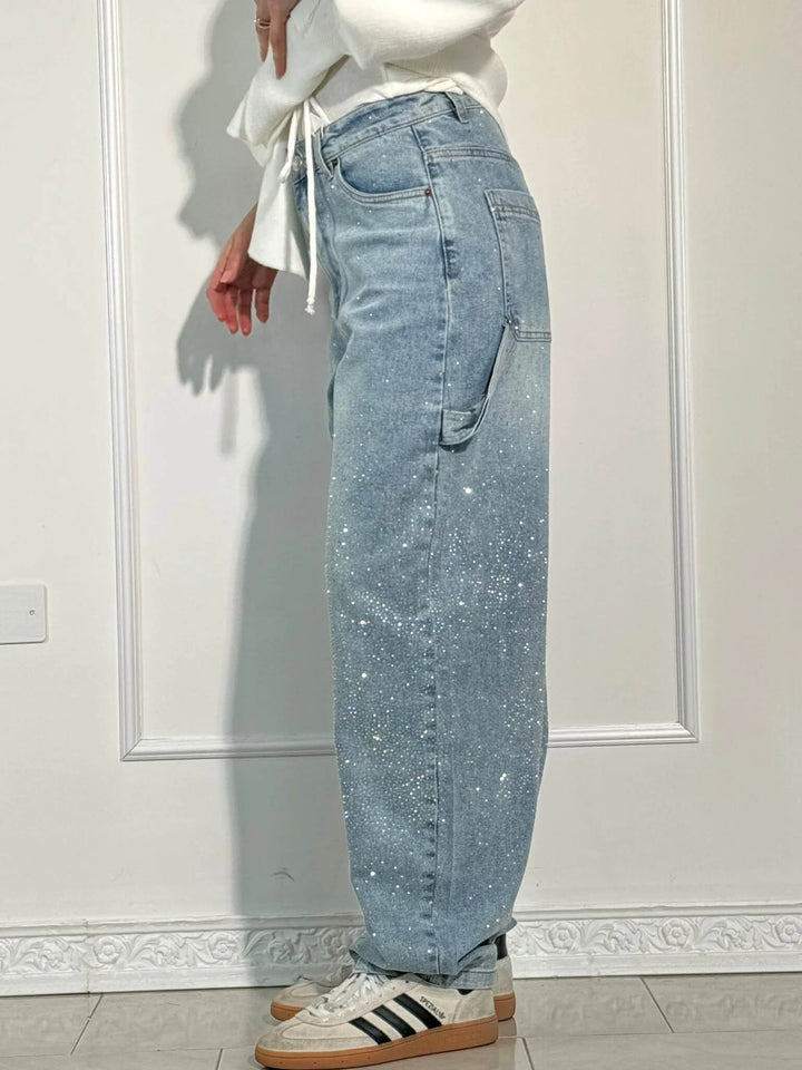 Madison – Baggy-Fit Women’s Glitter Washed Jeans