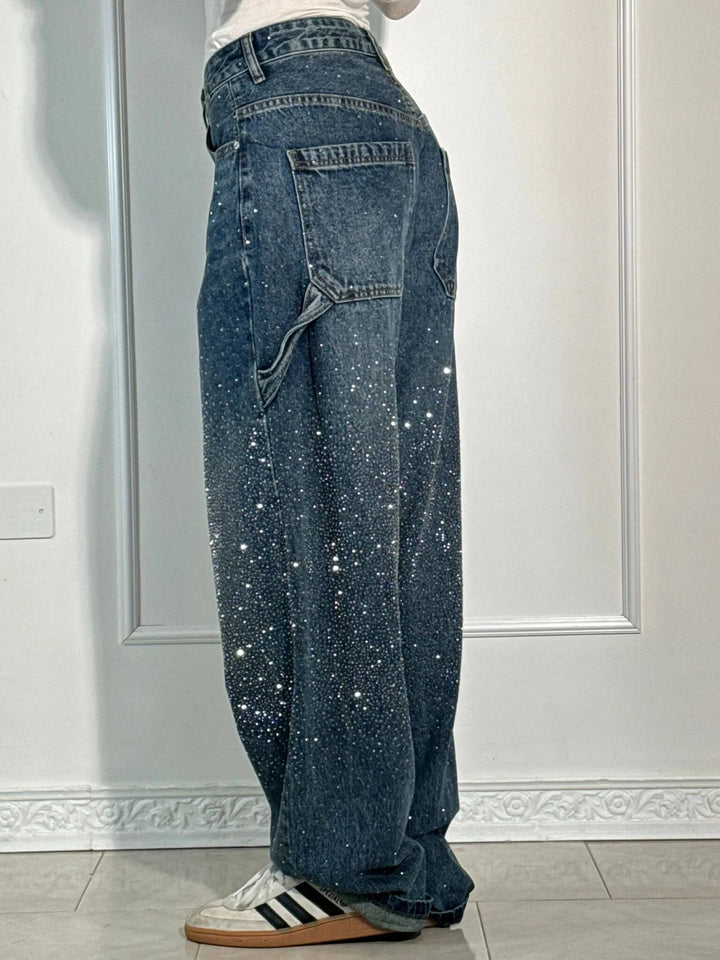 Madison – Baggy-Fit Women’s Glitter Washed Jeans