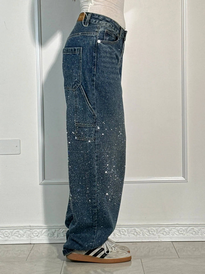 Madison – Baggy-Fit Women’s Glitter Washed Jeans