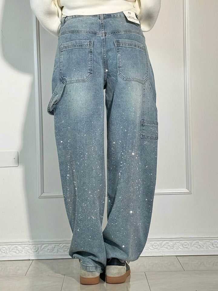 Madison – Baggy-Fit Women’s Glitter Washed Jeans