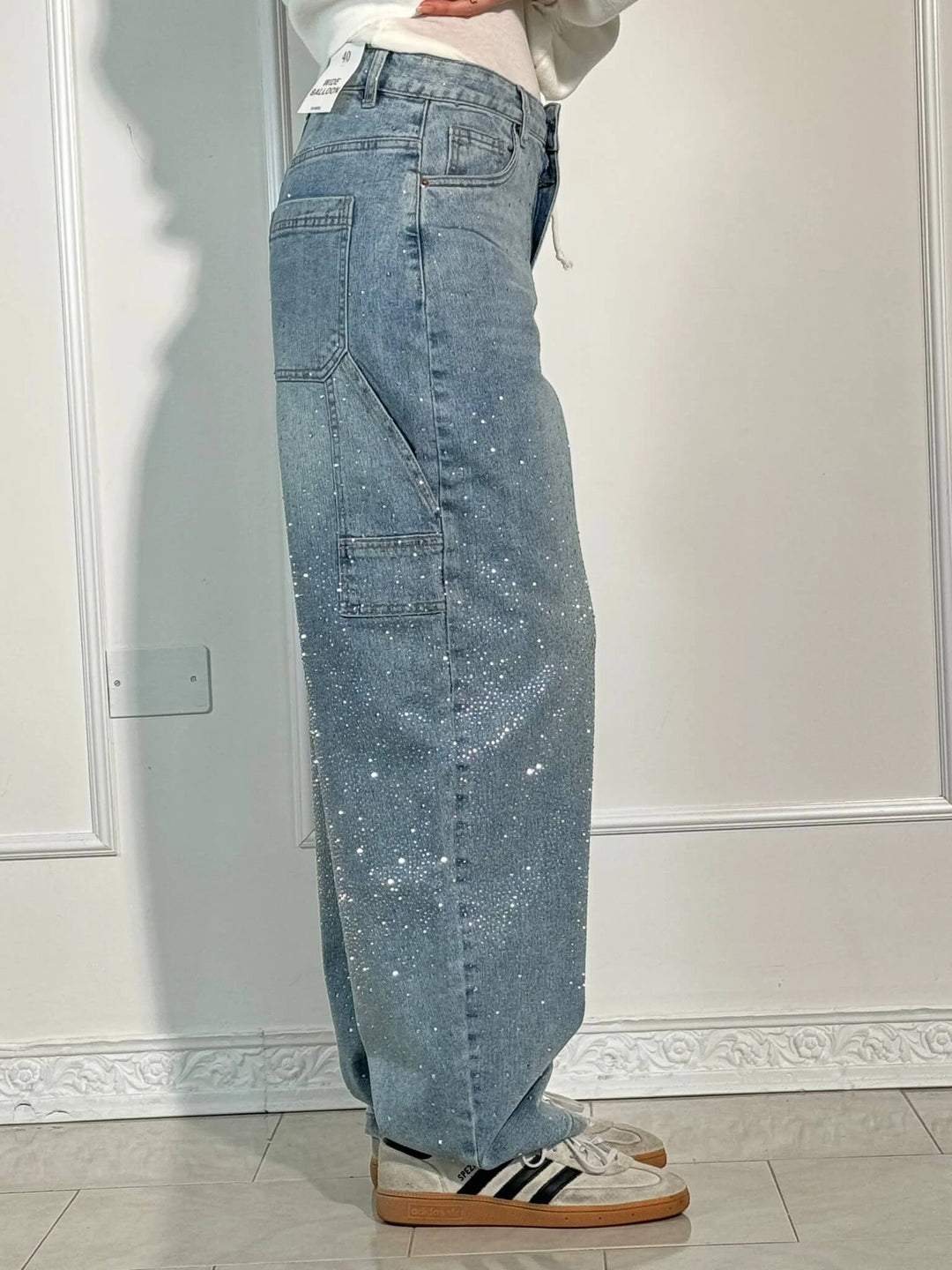 Madison – Baggy-Fit Women’s Glitter Washed Jeans
