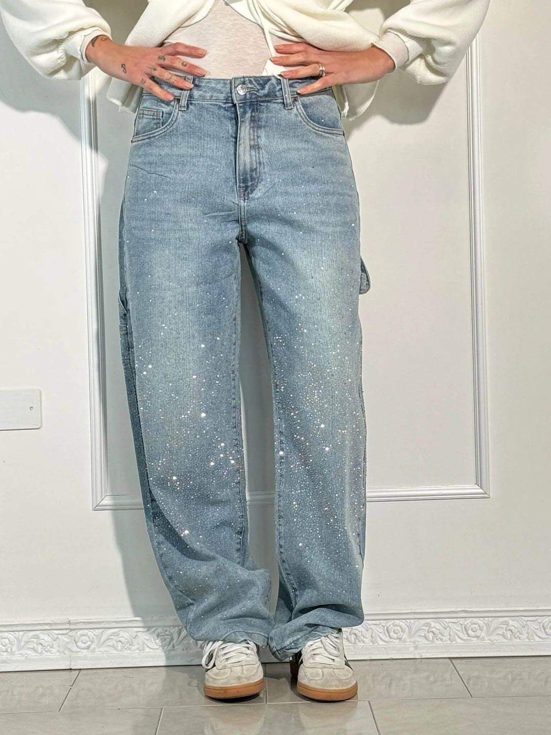 Madison – Baggy-Fit Women’s Glitter Washed Jeans