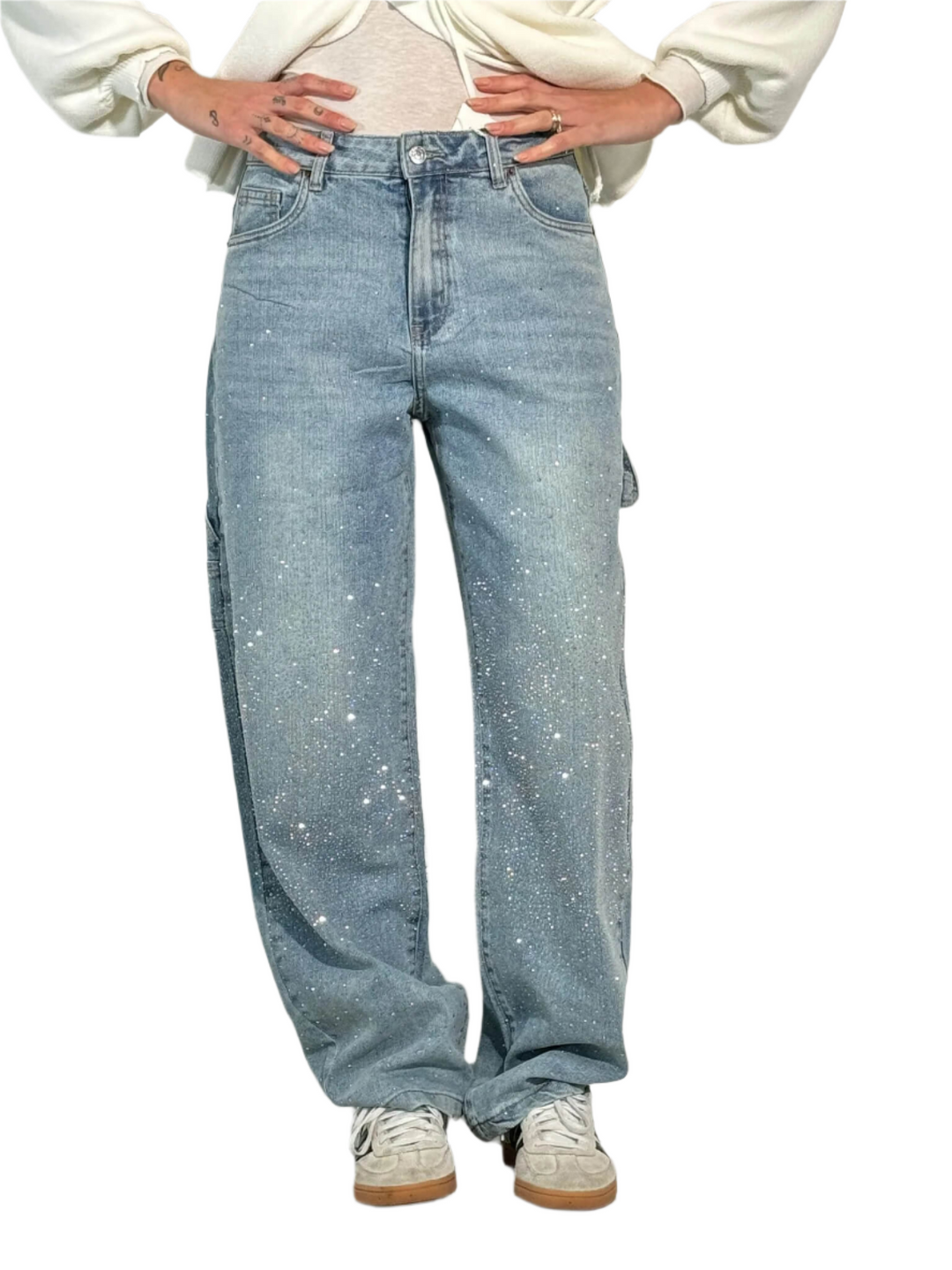Madison – Baggy-Fit Women’s Glitter Washed Jeans