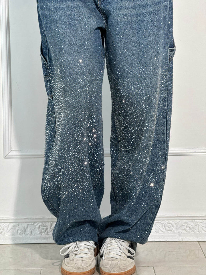 Madison – Baggy-Fit Women’s Glitter Washed Jeans