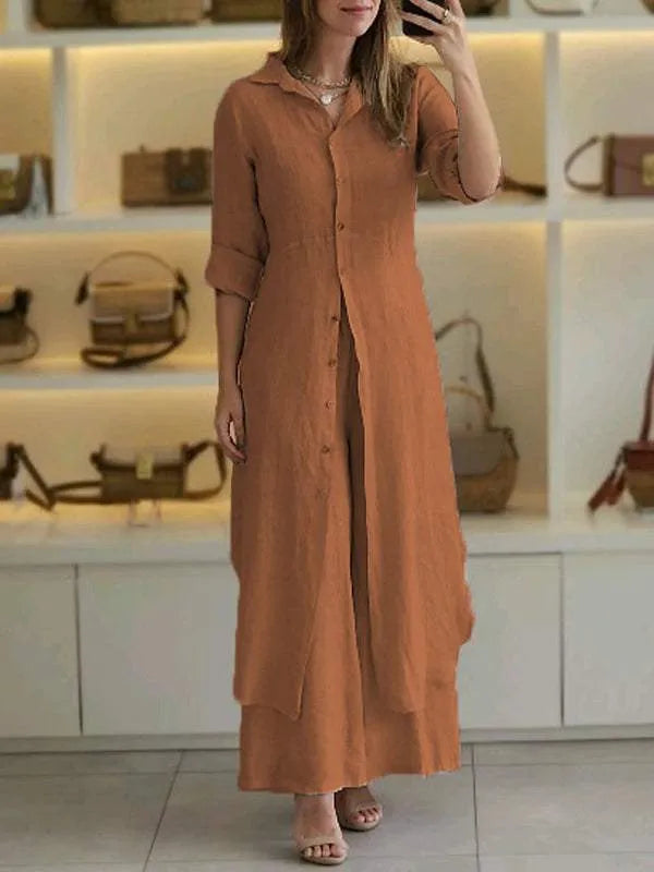 Leah – Linen Casual Set for Women