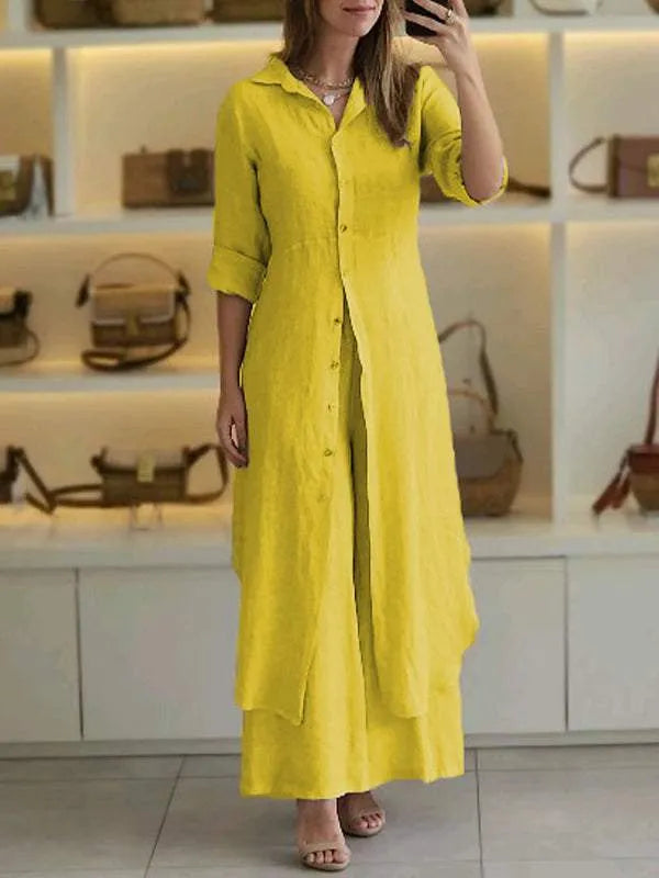 Leah – Linen Casual Set for Women