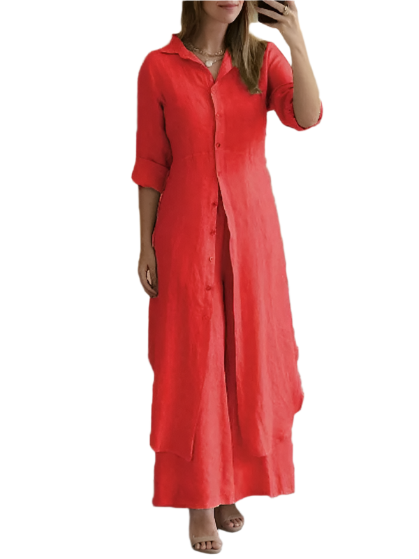 Leah – Linen Casual Set for Women