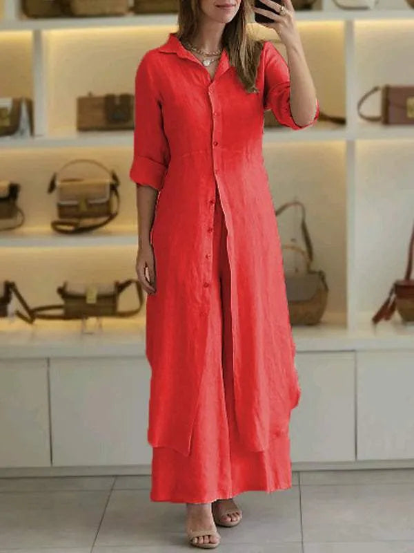 Leah – Linen Casual Set for Women