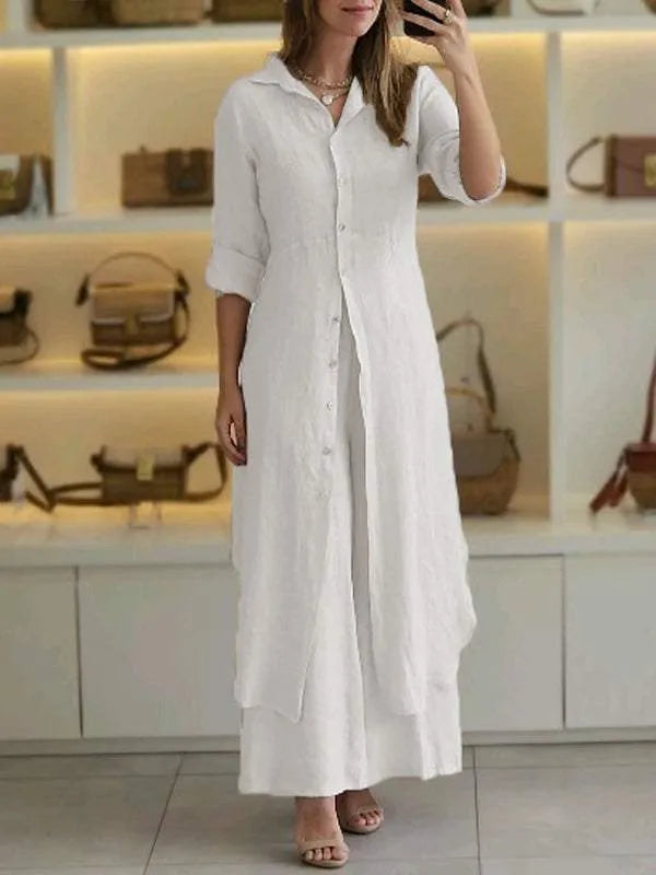 Leah – Linen Casual Set for Women