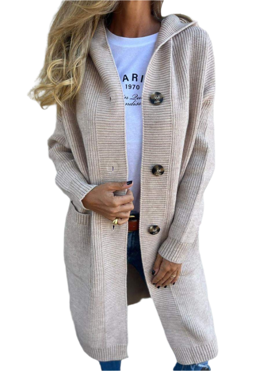 Edelyn – Elegant Long Knitted Cardigan for Women