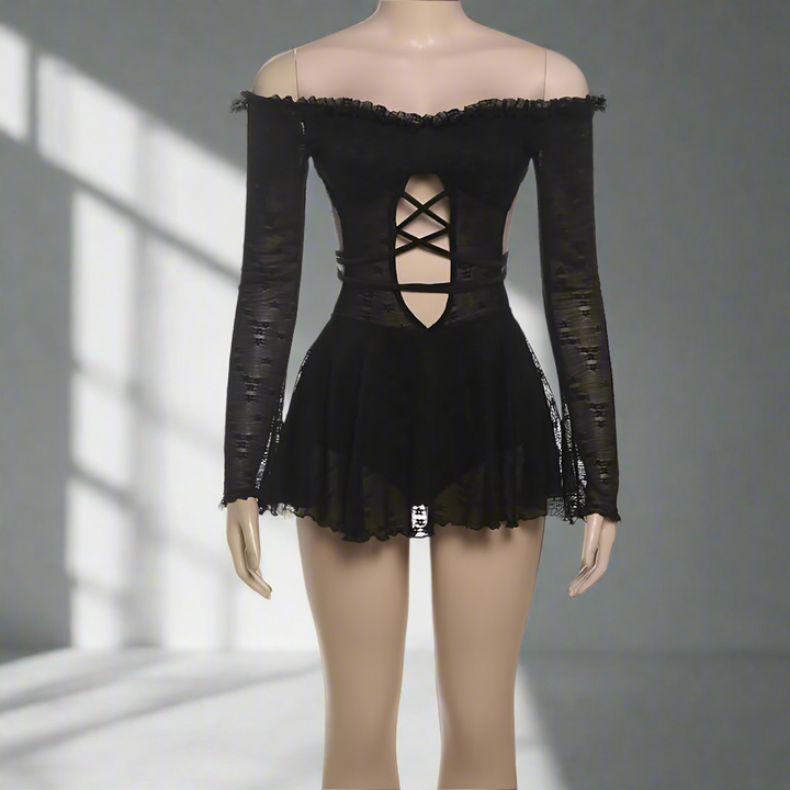 Joanna – Women’s Off Shoulder Cut-Out Mini Dress