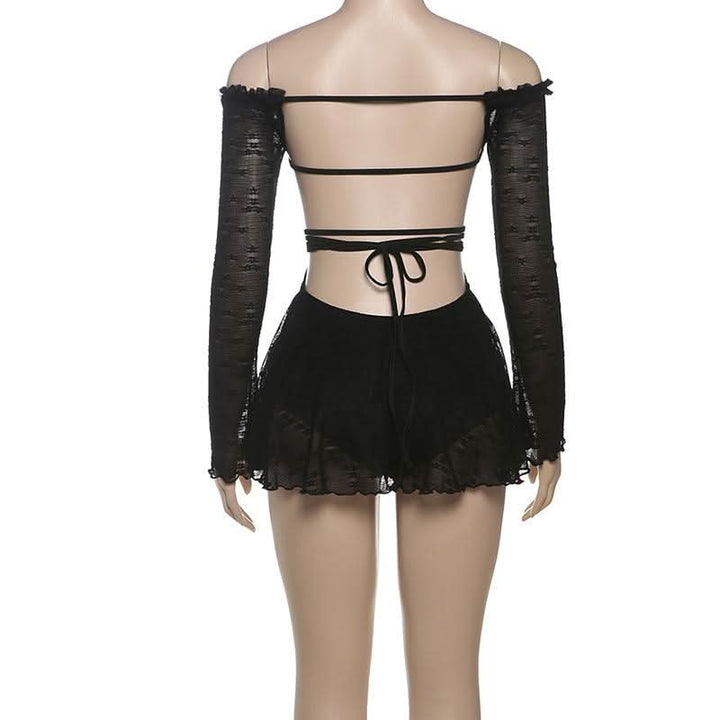 Joanna – Women’s Off Shoulder Cut-Out Mini Dress