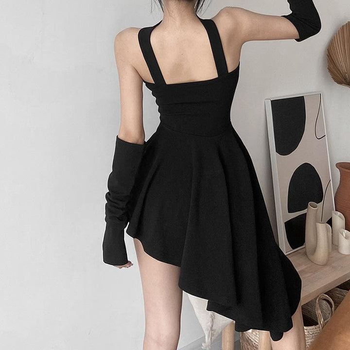 Ariane – Backless Halter Women’s Dress with Glove Detail