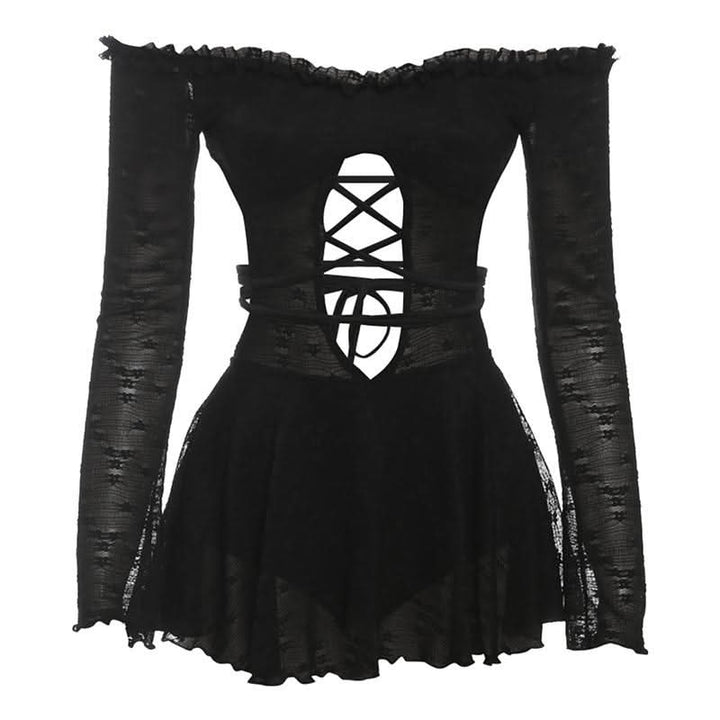 Joanna – Women’s Off Shoulder Cut-Out Mini Dress