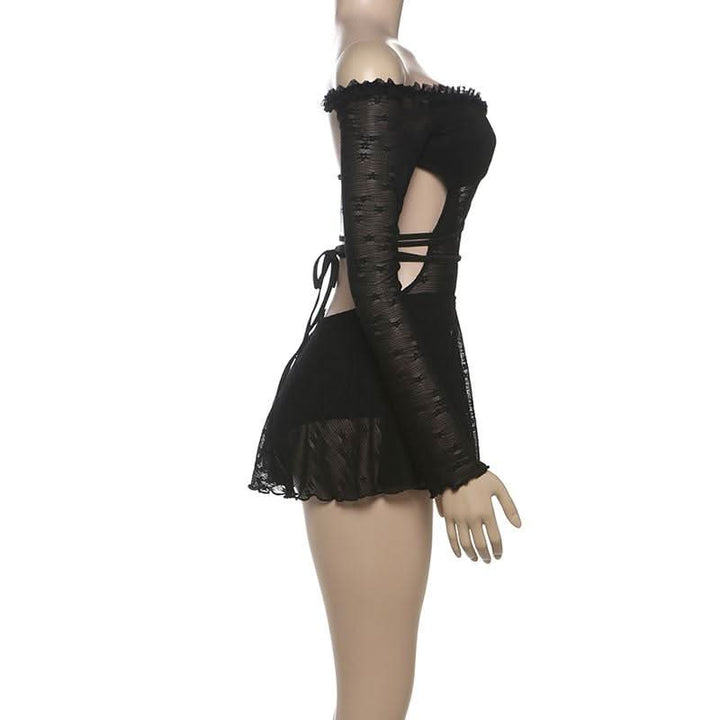 Joanna – Women’s Off Shoulder Cut-Out Mini Dress