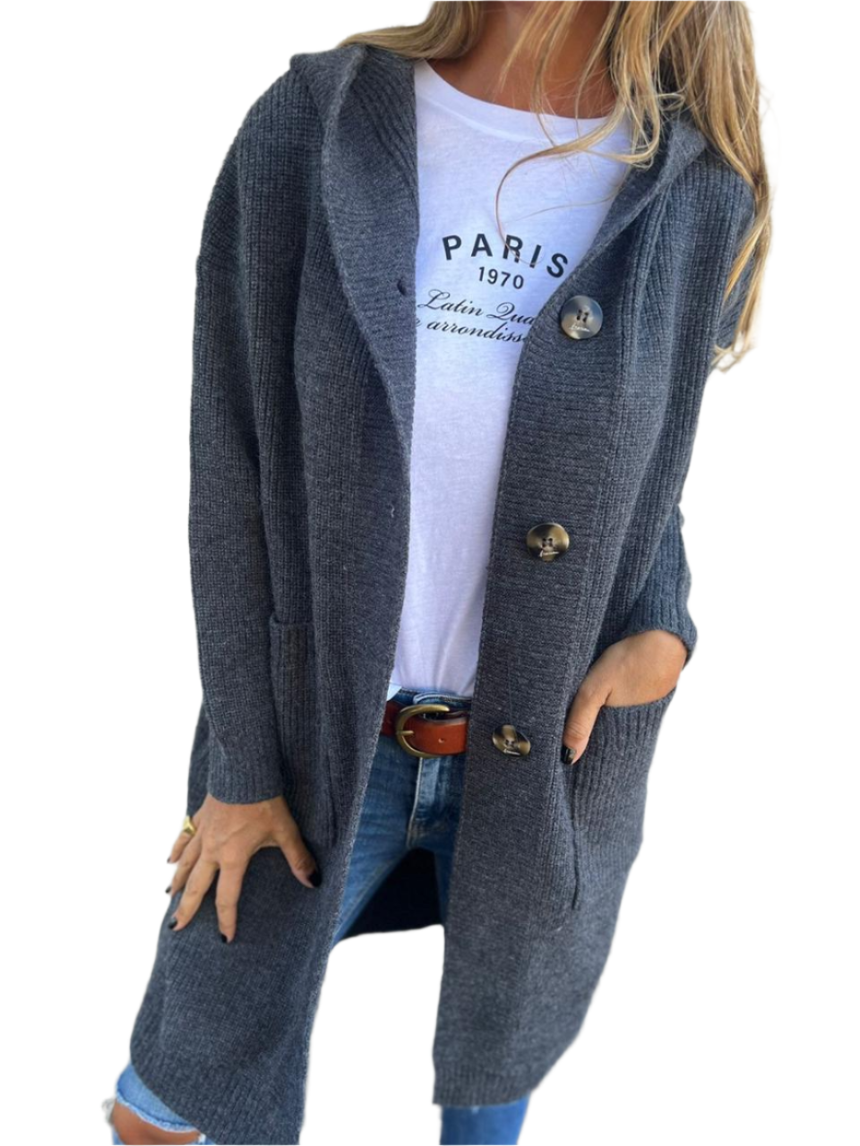Edelyn – Elegant Long Knitted Cardigan for Women