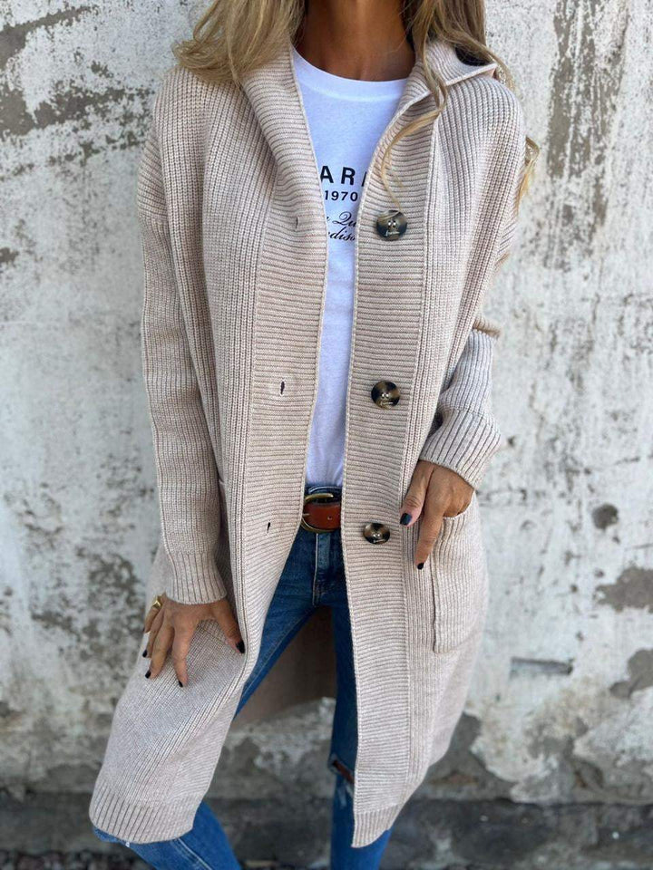 Edelyn – Elegant Long Knitted Cardigan for Women