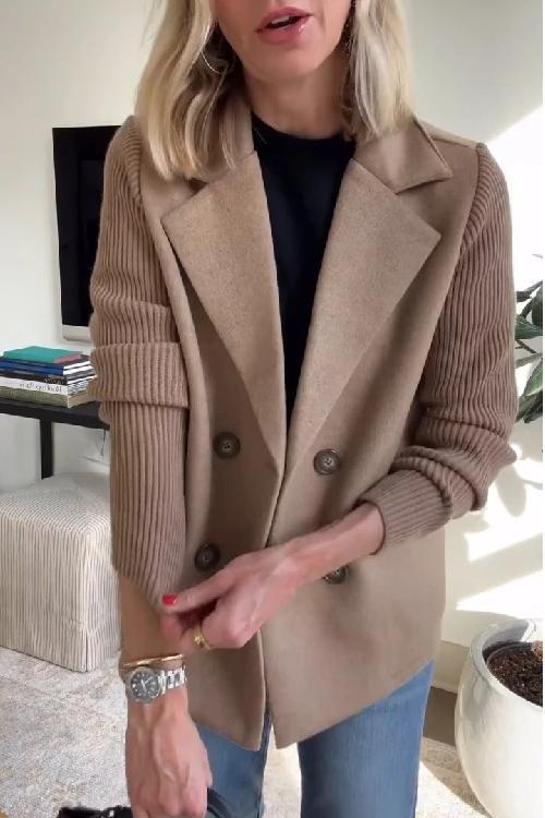 Aimie – Knit Sleeve Women’s Chic Blazer