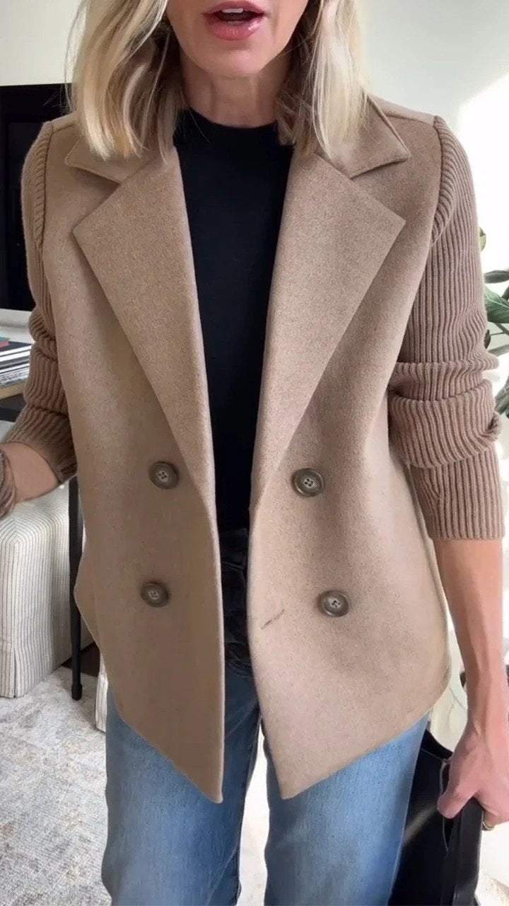 Aimie – Knit Sleeve Women’s Chic Blazer
