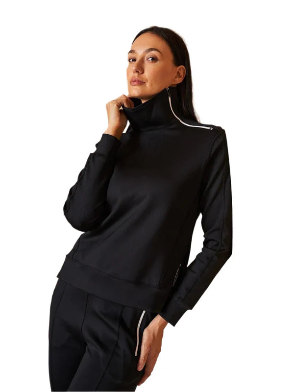 Jennifer – Irregular-Collar Women’s Golf Pullover & Pant Set