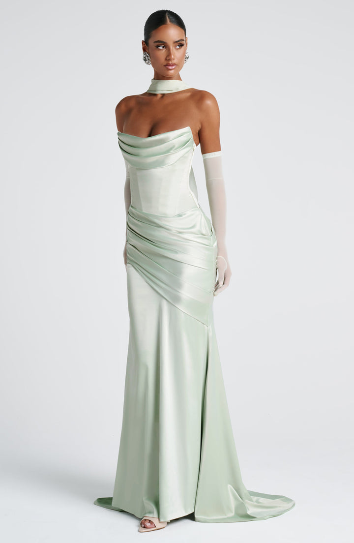 Annika – Mint Maxi Dress for Women