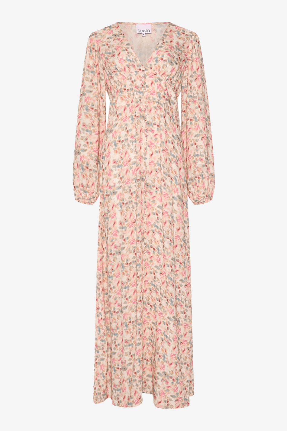 Lilith – Pink Print Maxi Dress for Women