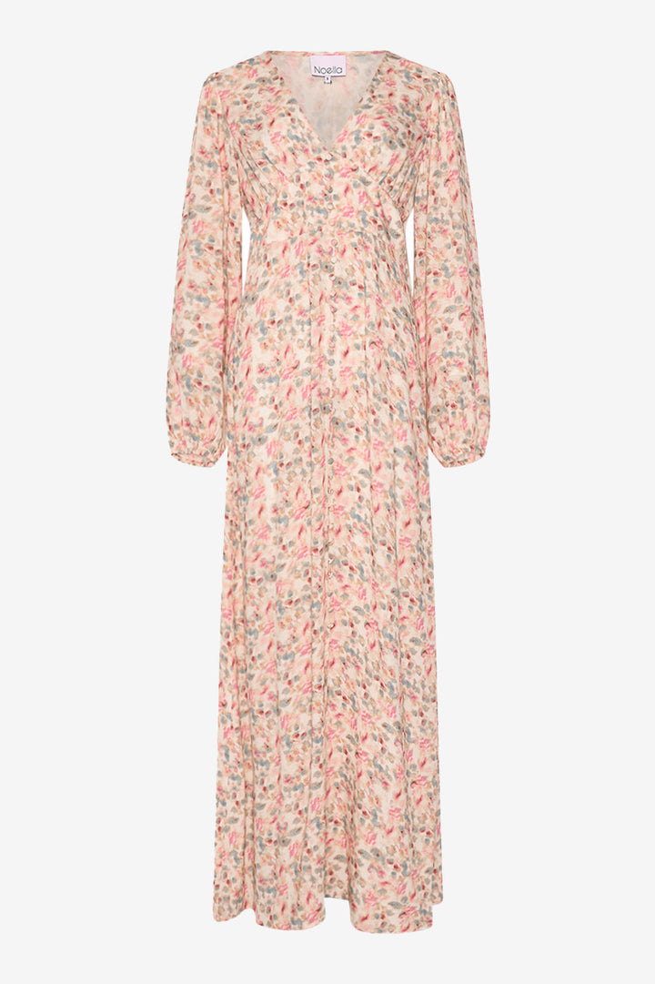 Lilith – Pink Print Maxi Dress for Women