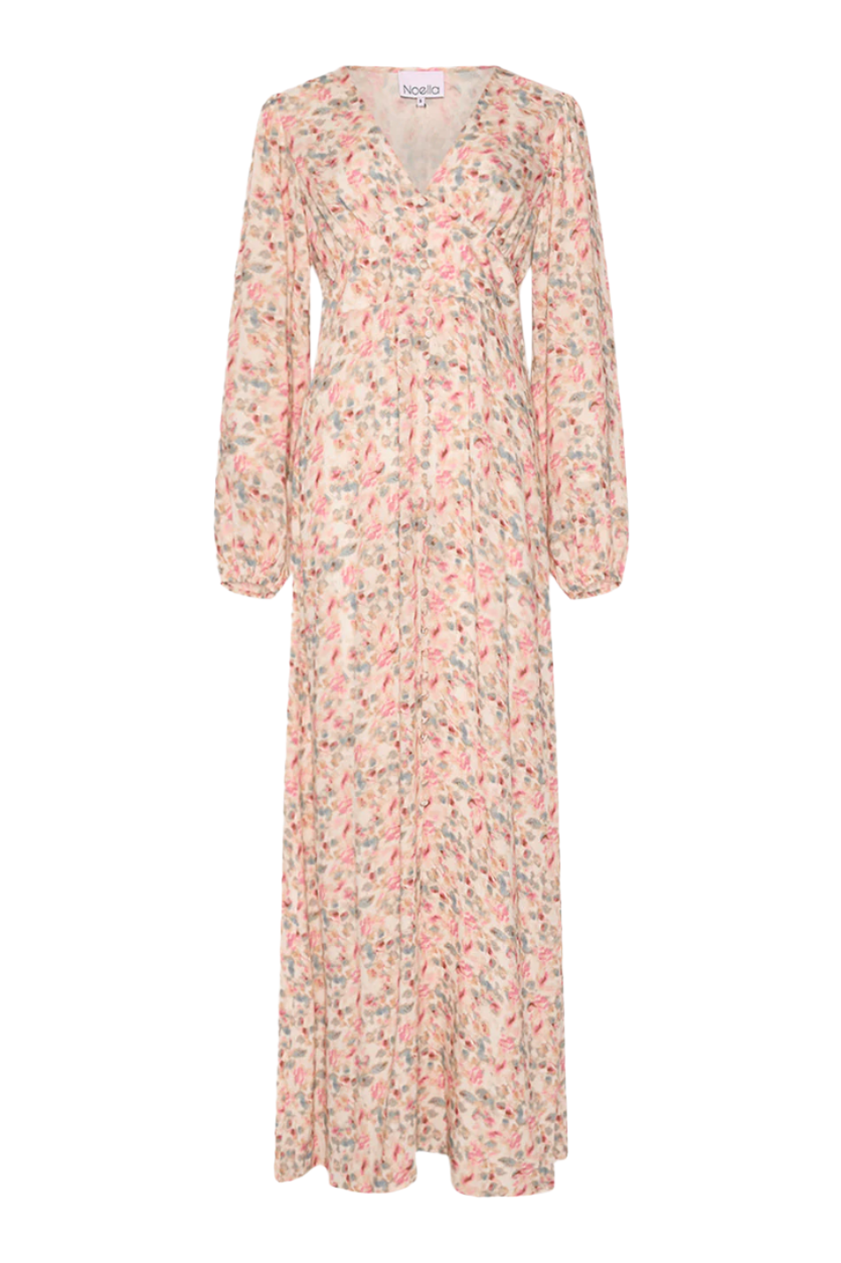Lilith – Pink Print Maxi Dress for Women