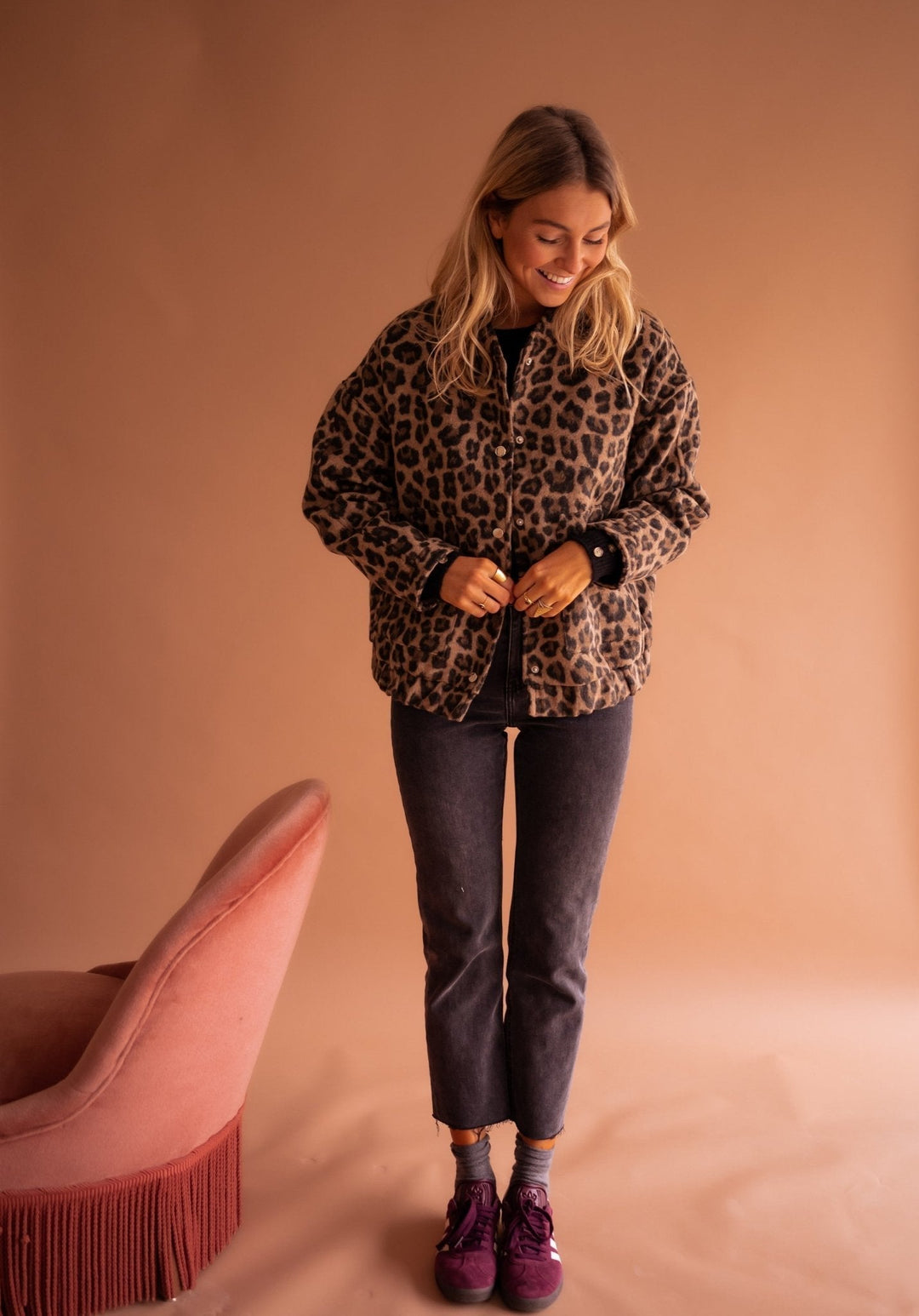 Serafina – Bold Leopard Print Women’s Jacket