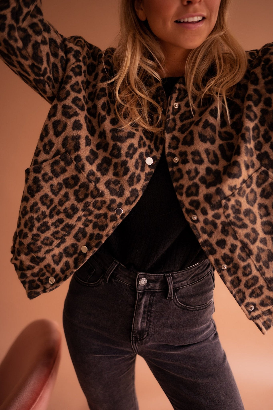 Serafina – Bold Leopard Print Women’s Jacket