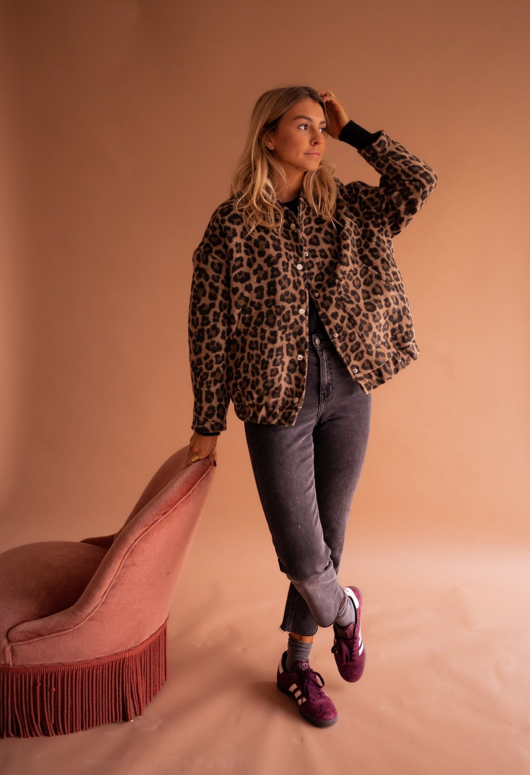 Serafina – Bold Leopard Print Women’s Jacket