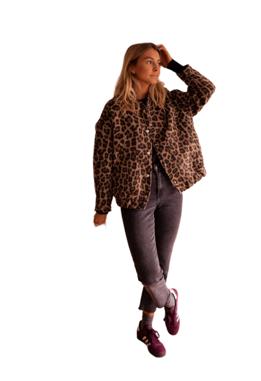 Serafina – Bold Leopard Print Women’s Jacket
