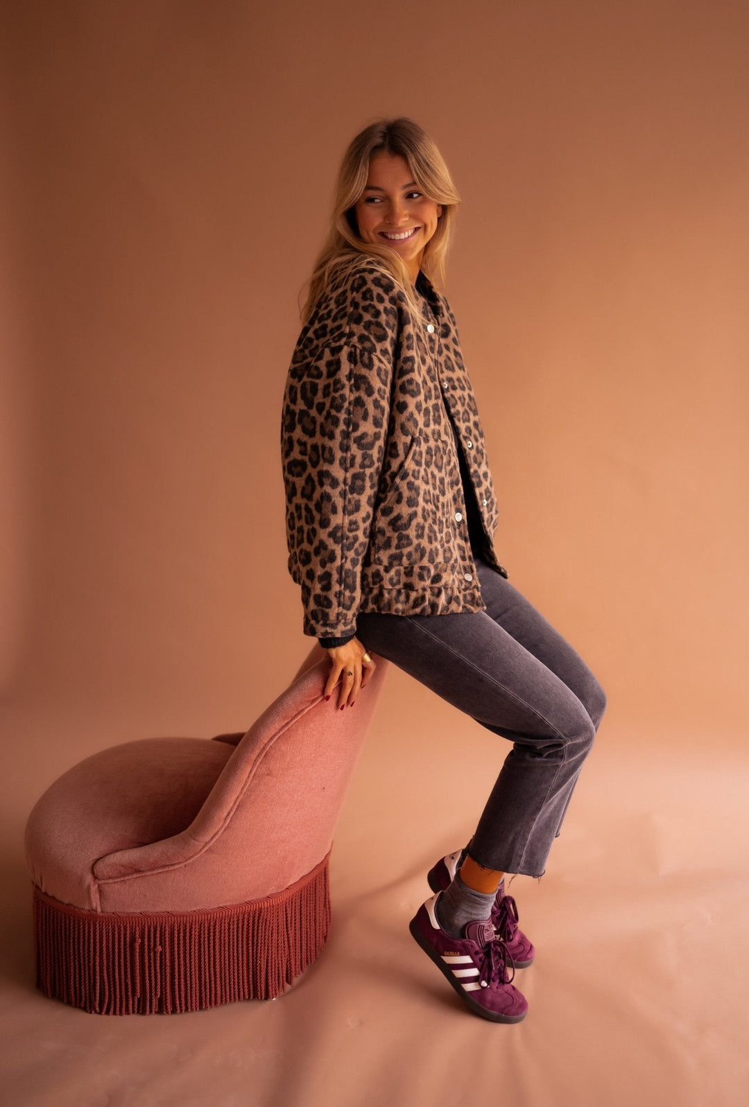 Serafina – Bold Leopard Print Women’s Jacket