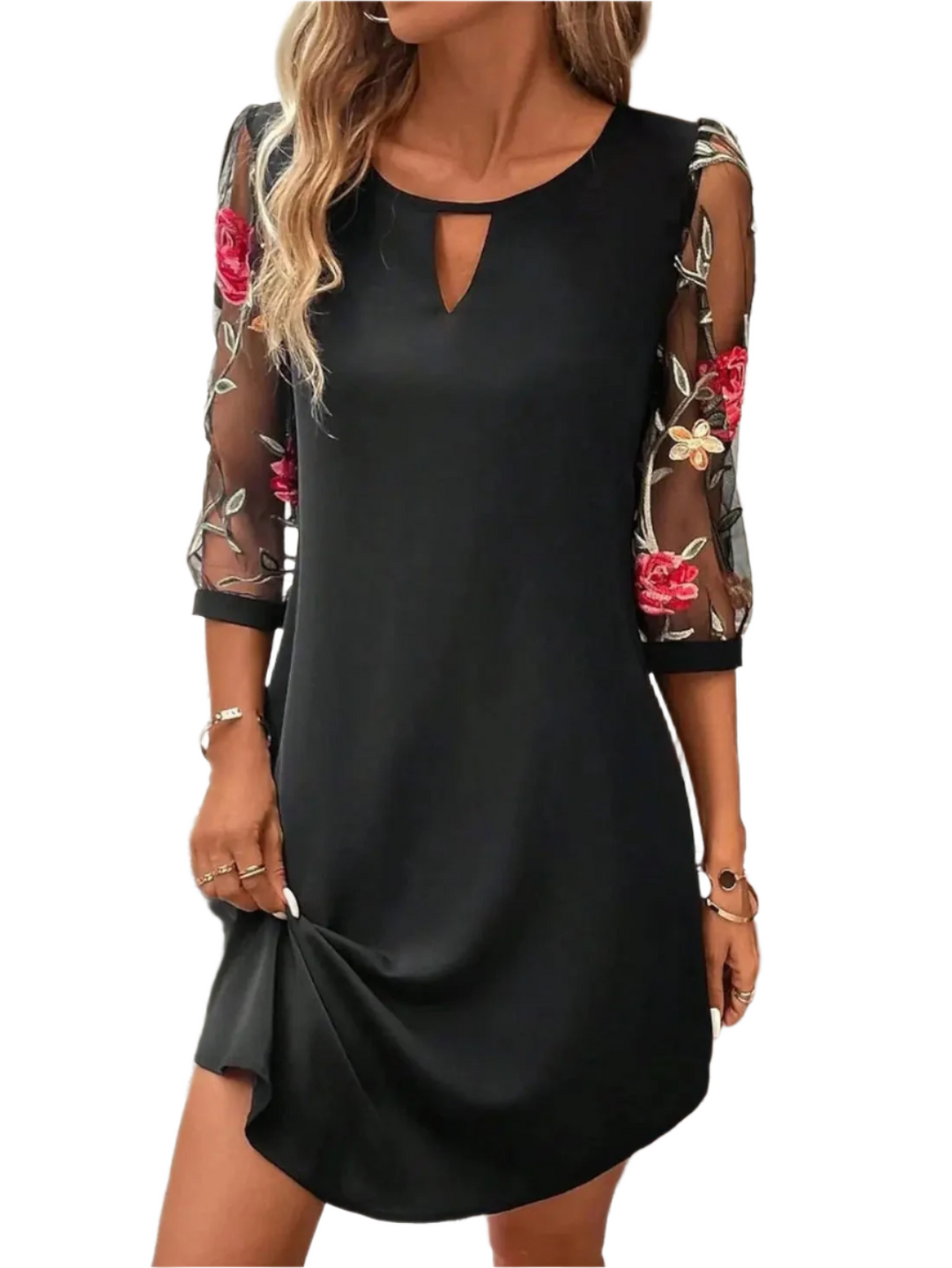 Tyronia – Embroidered Women’s Knee-Length Dress