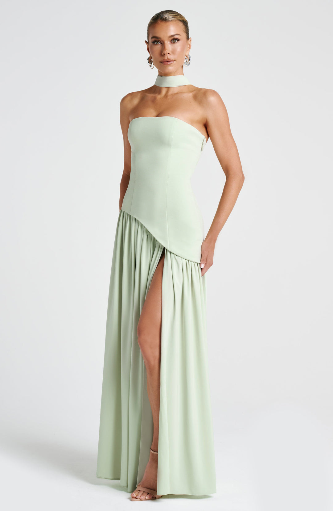 Emestine – Strapless Women’s Chiffon Maxi Dress