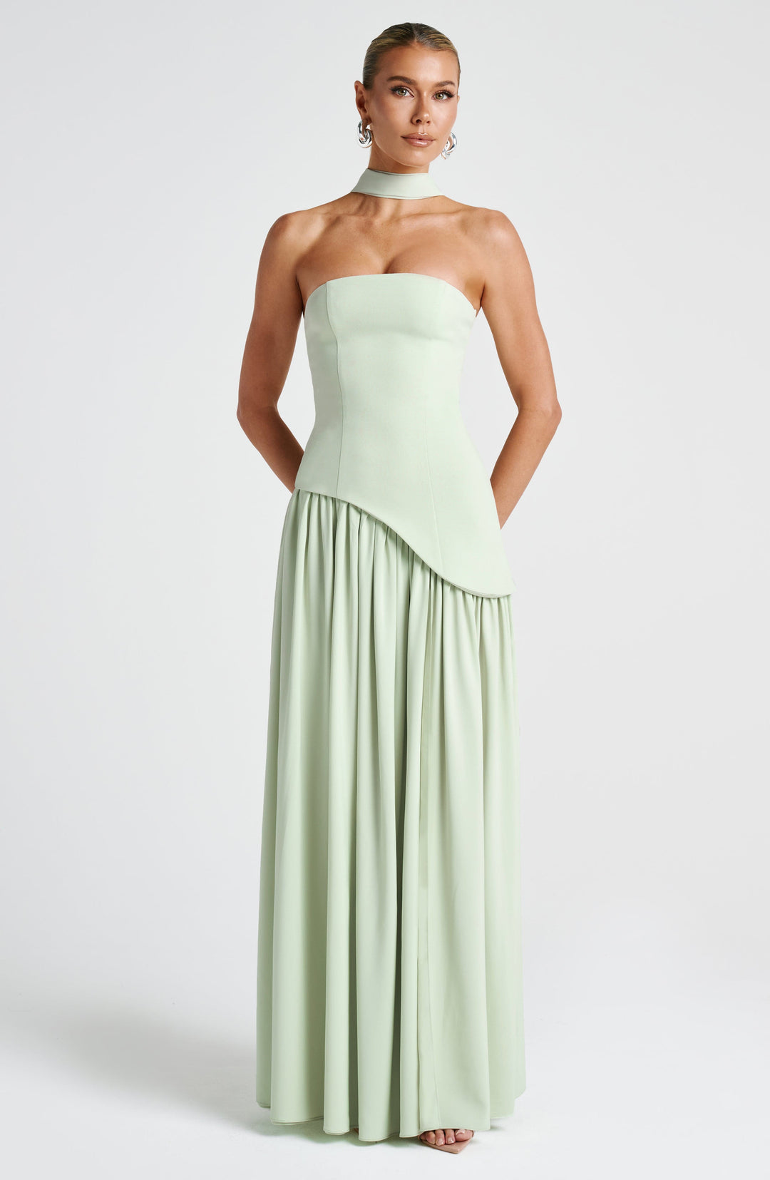Emestine – Strapless Women’s Chiffon Maxi Dress