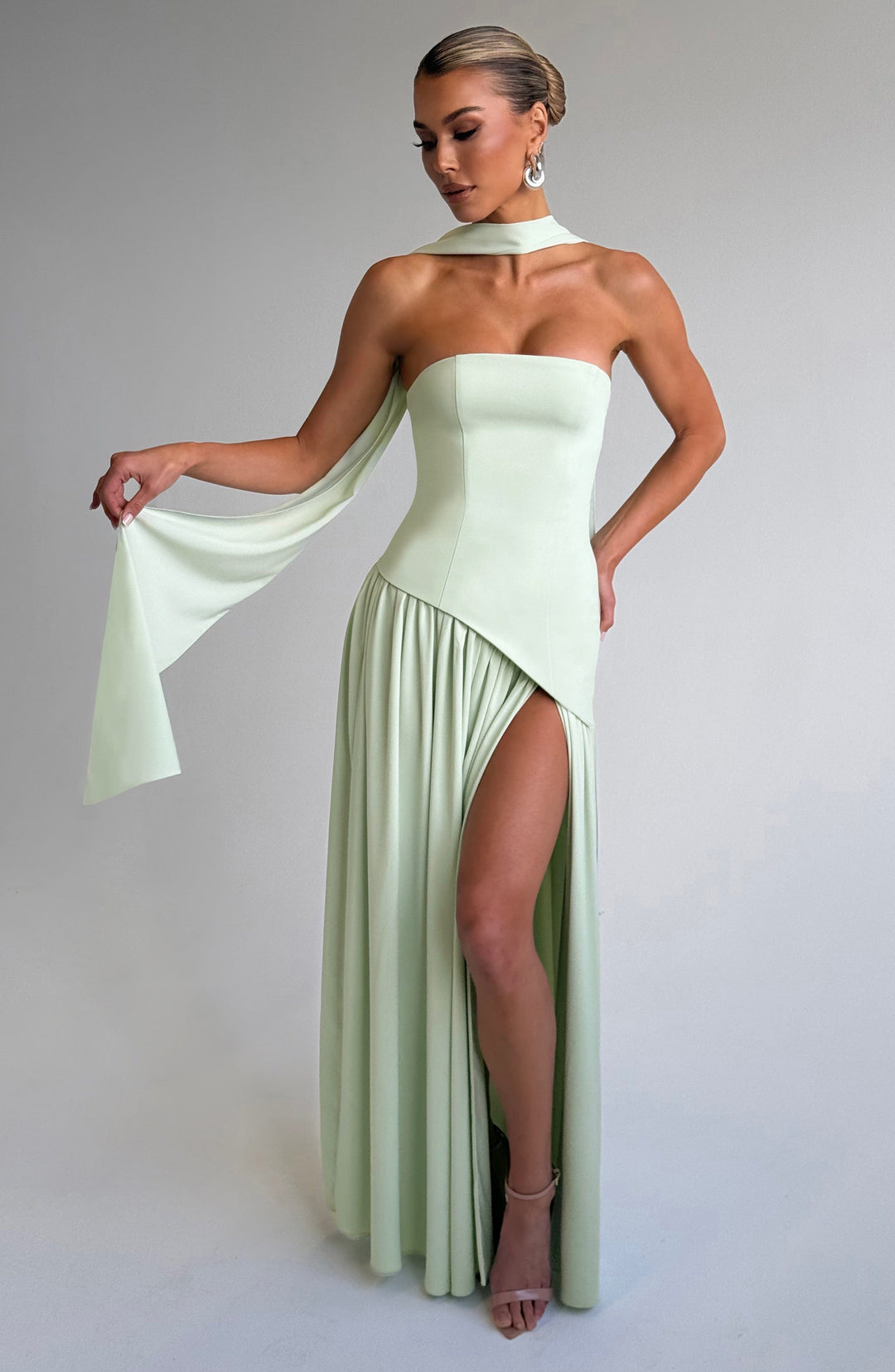 Emestine – Strapless Women’s Chiffon Maxi Dress