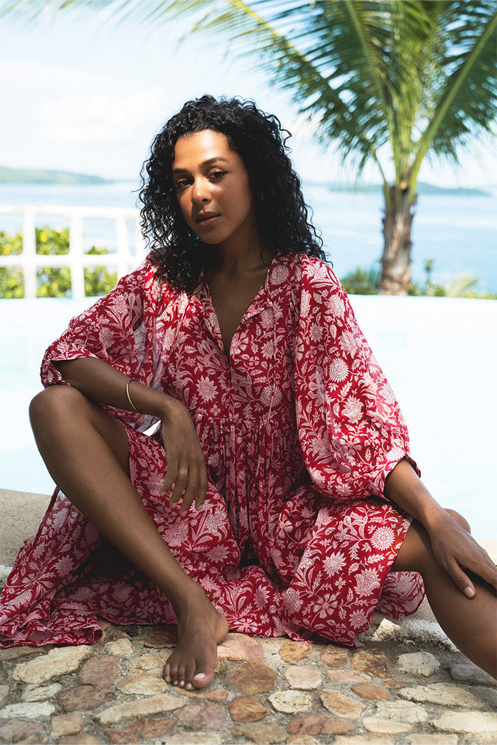 Erika – Romantic Sleeved Women’s Flowy Dress