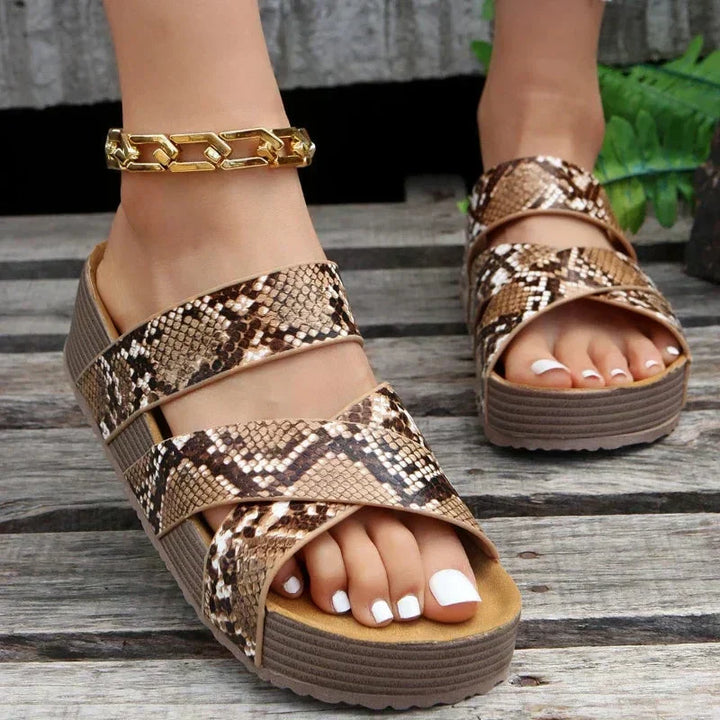 Genevieve – Women’s Leather Comfort Sandals with Support