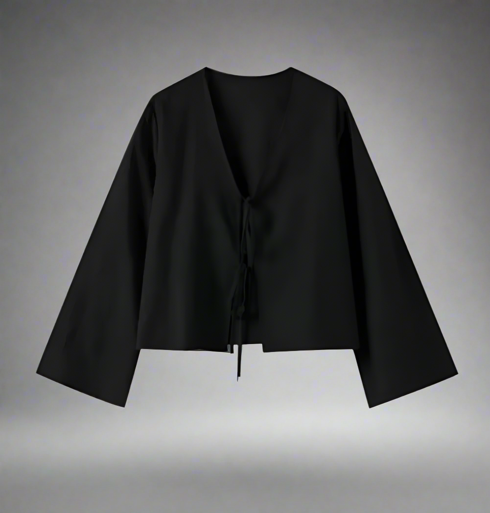 Kaitlyn – Versatile Women’s Spring & Fall Tie-Up Blouse