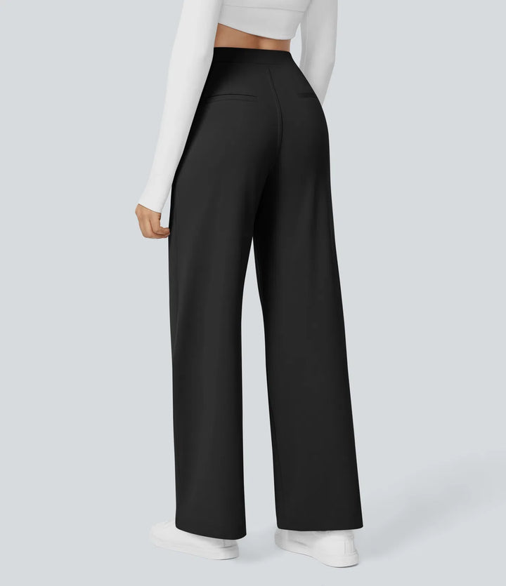 Ellie – High-Waist Women’s Tailored Trousers with Zip Pockets