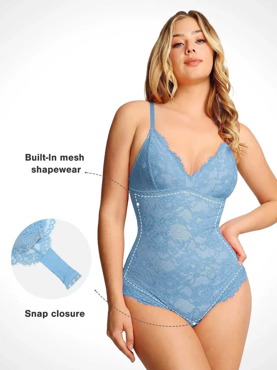 Laura – Firm Control Lace Shaping Bodysuit for Women