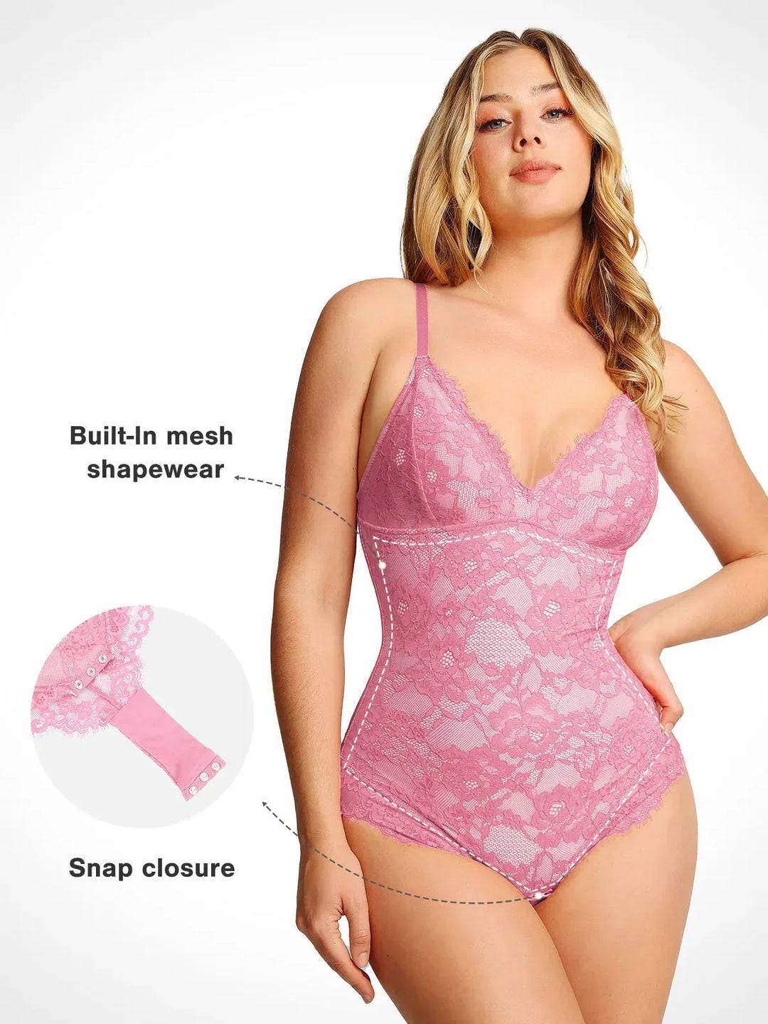 Laura – Firm Control Lace Shaping Bodysuit for Women