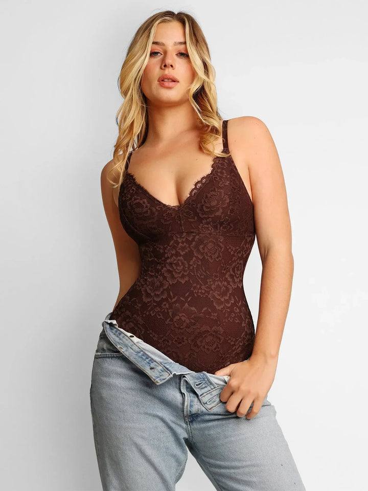 Céleste – Full Lace Shaping Bodysuit for Women