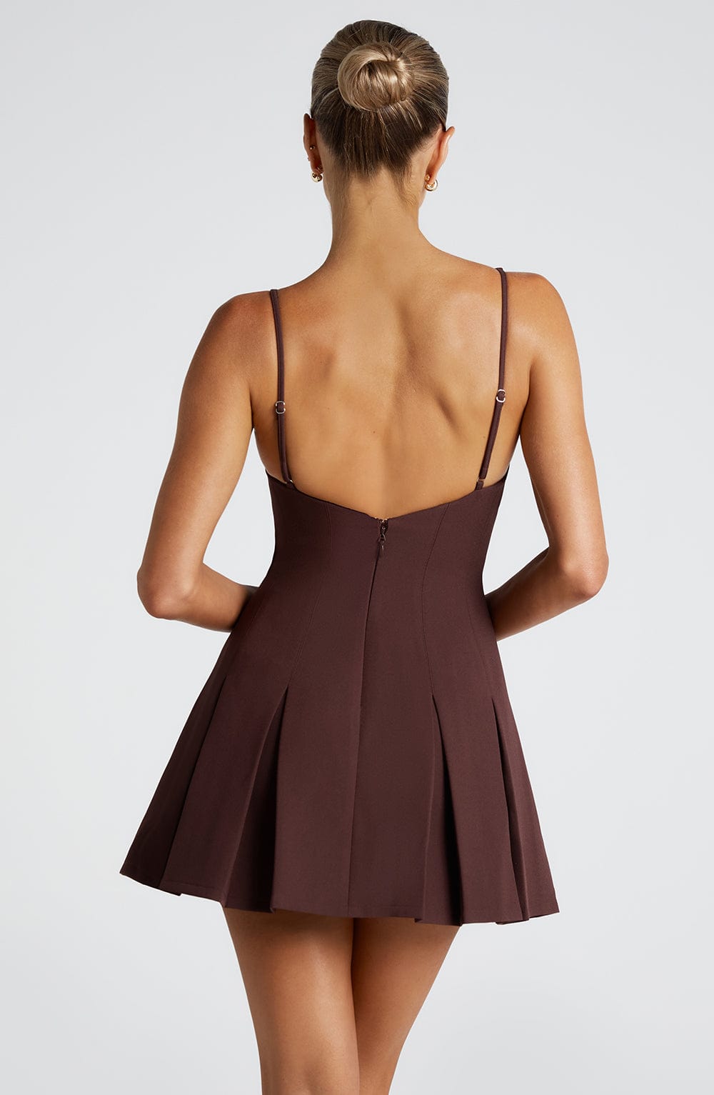 Kendall – Women’s Dress in Plum Brown