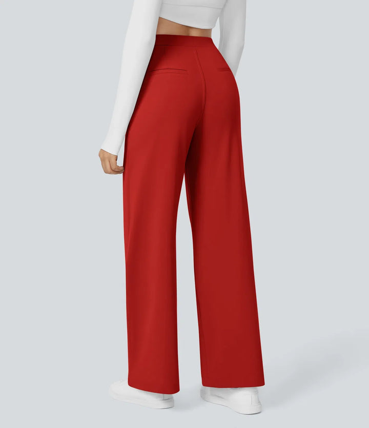 Ellie – High-Waist Women’s Tailored Trousers with Zip Pockets