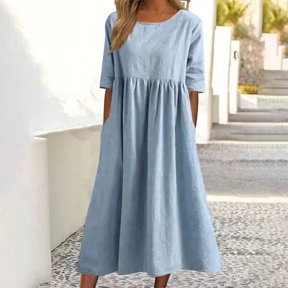 Mila – Pocket Cotton Dress for Women