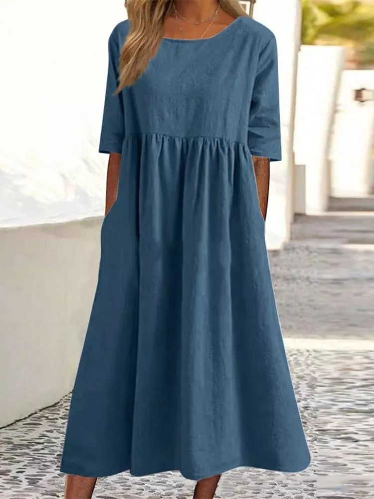 Mila – Pocket Cotton Dress for Women