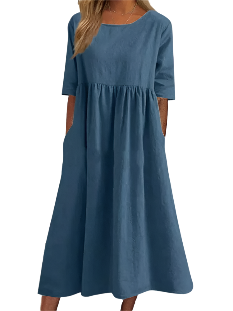Mila – Pocket Cotton Dress for Women