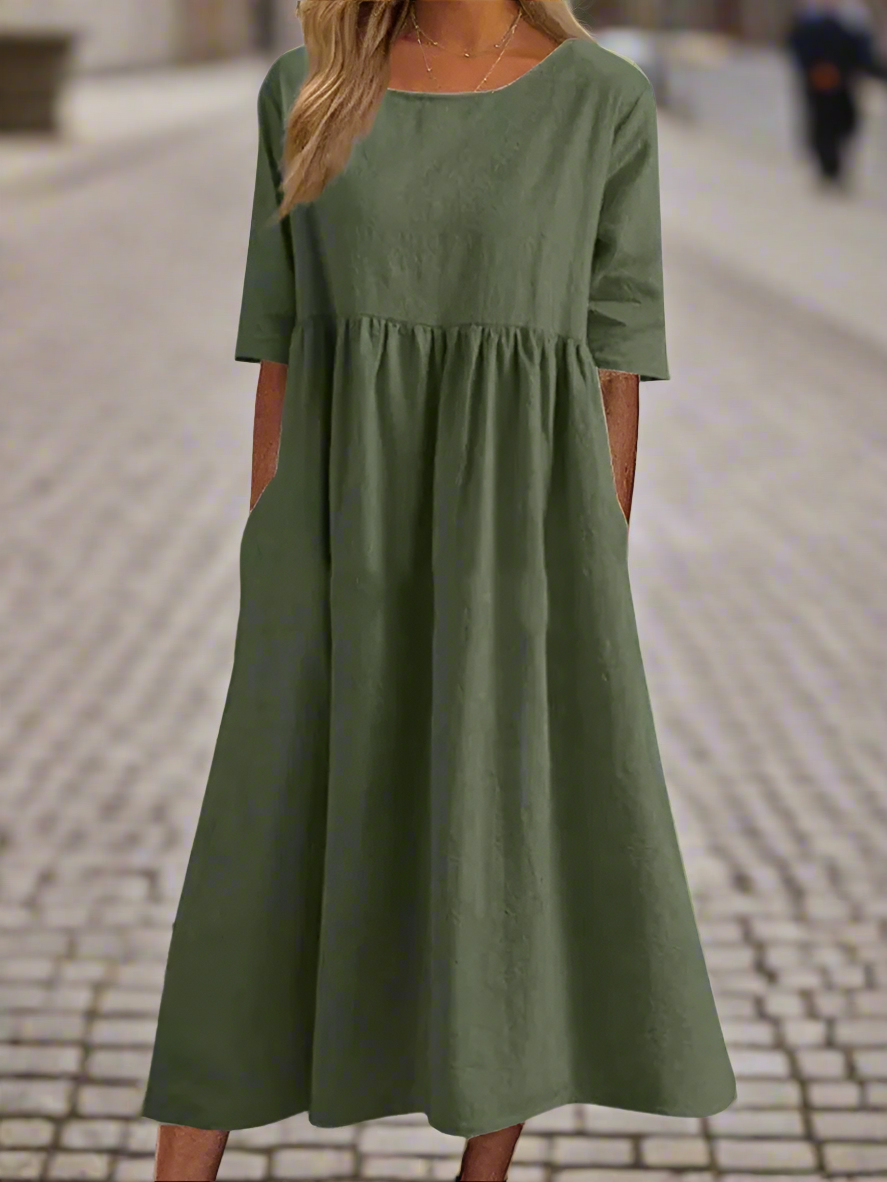 Mila – Pocket Cotton Dress for Women